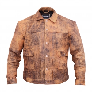 Mens Fashion Leather Jackets-HL -10122